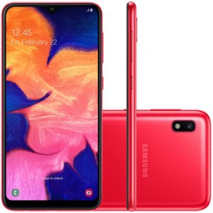 Smartphone Samsung  Galaxy A10 32GB  Vermelho 4G – 2GB  RAM 6,2” Câm. 13MP  + Câm. Selfie 5MP